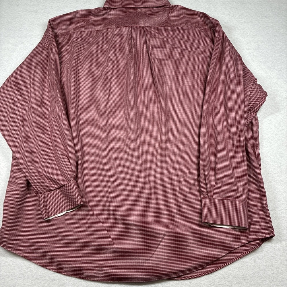 Arkansas Razorback Collection Cotton Button Down Long Sleeve Red Plaid 3XL - Picture 6 of 10